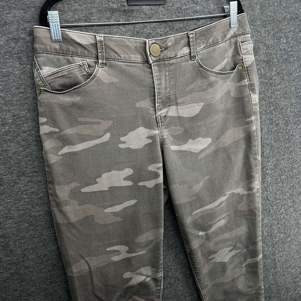 Wit & Wisdom Pants Womens 14 Brown Camo Ab-Solution Ankle Skimmer Utility Chic - Picture 2 of 12